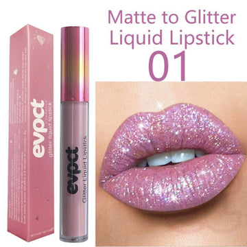 15 Colors Diamond Metallic Lipstick Lip Gloss Waterproof Long Lasting Matte Lip Gloss Makeup