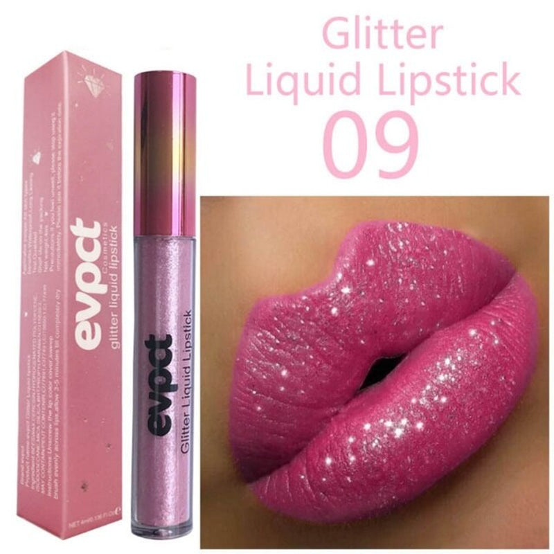 15 Colors Diamond Metallic Lipstick Lip Gloss Waterproof Long Lasting Matte Lip Gloss Makeup