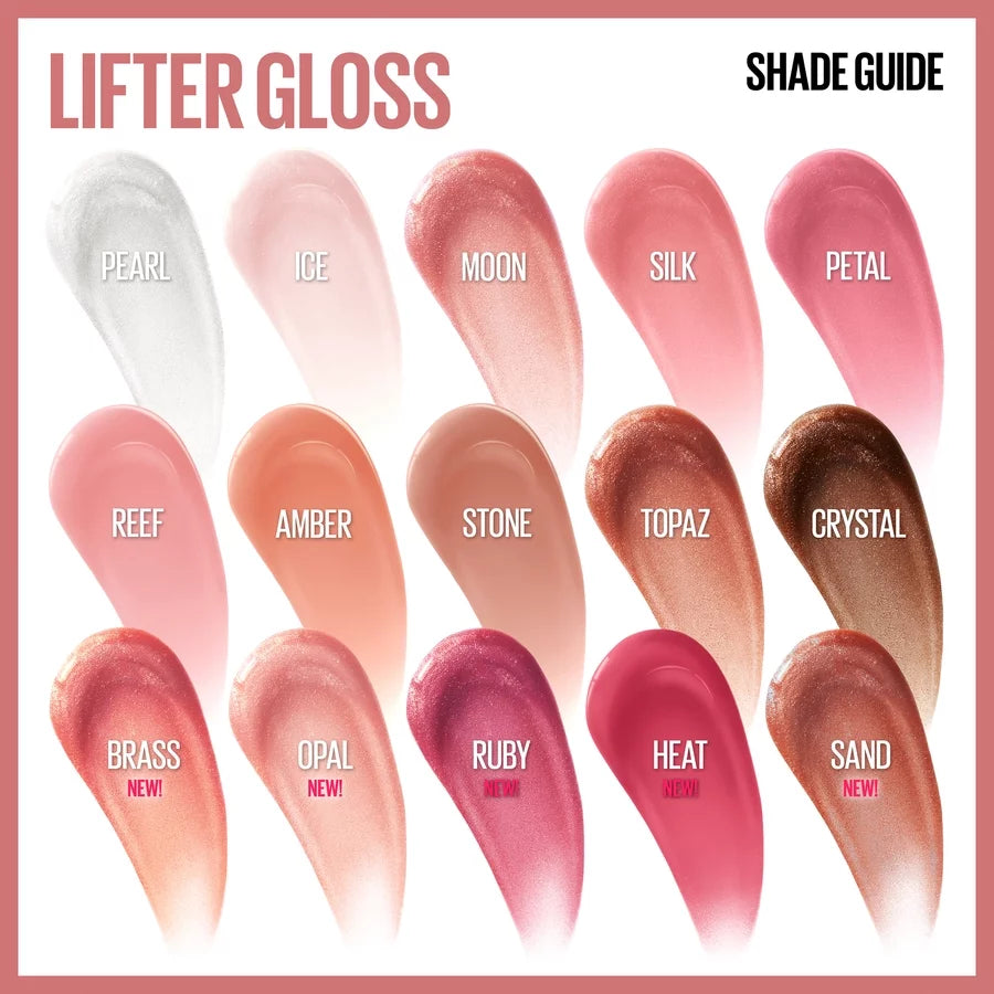 Lifter Gloss Lip Gloss Makeup with Hyaluronic Acid, Moon