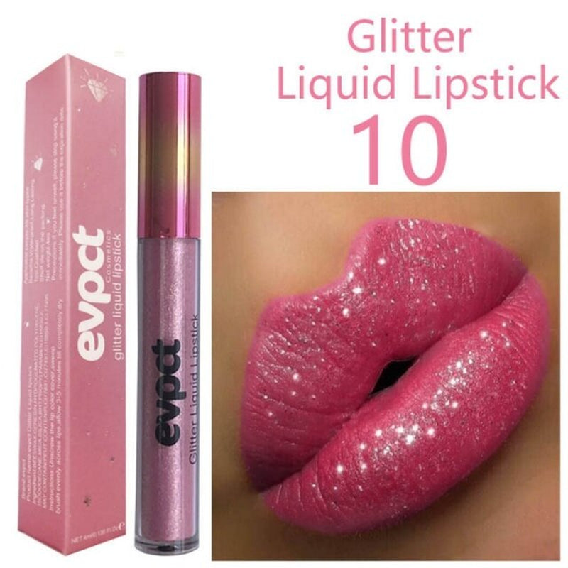 15 Colors Diamond Metallic Lipstick Lip Gloss Waterproof Long Lasting Matte Lip Gloss Makeup