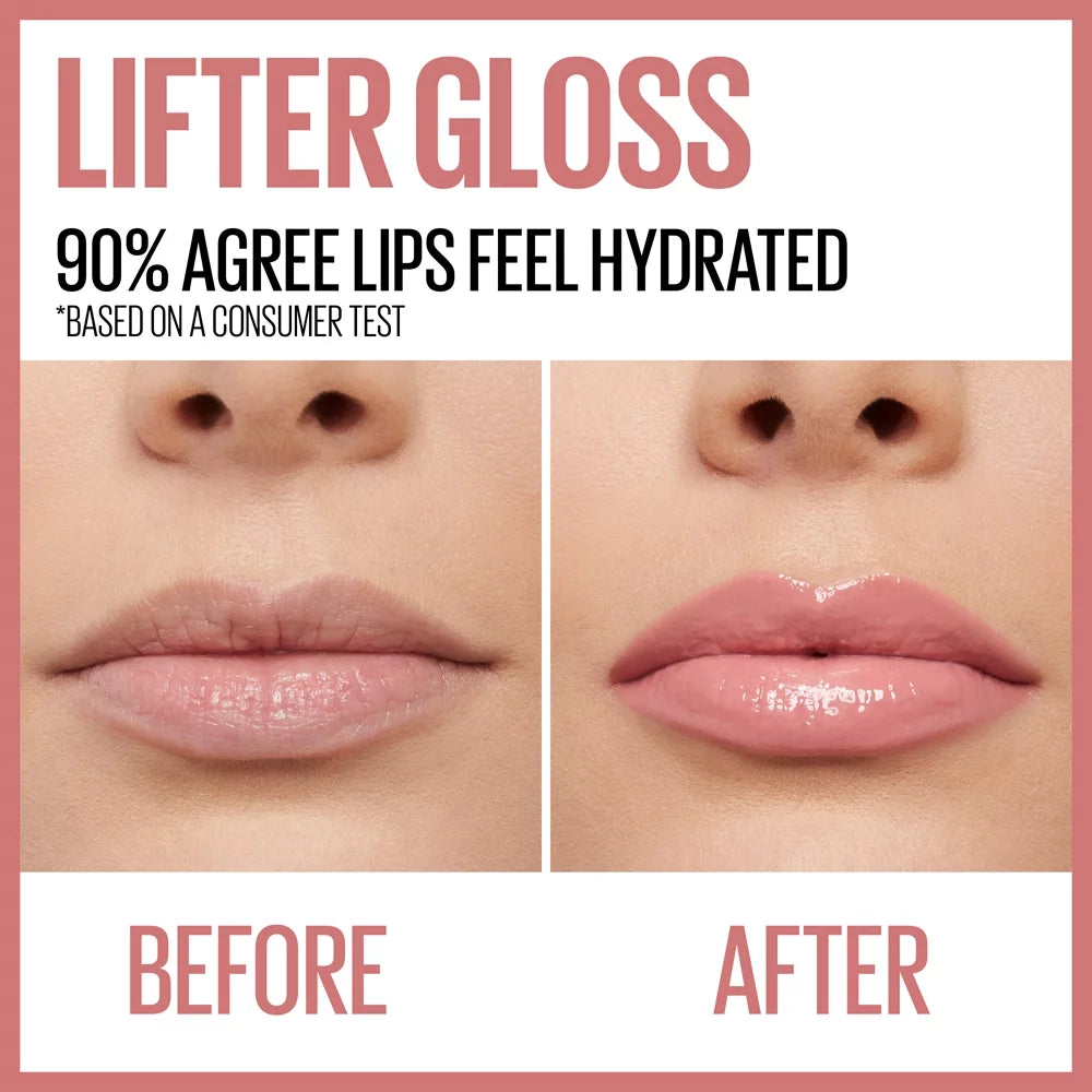 Lifter Gloss Lip Gloss Makeup with Hyaluronic Acid, Moon